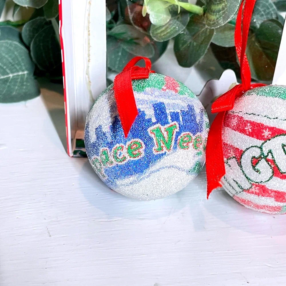 Seattle‎ Washington Space Needle Christmas 4 Ornament Set Holiday Gift Box